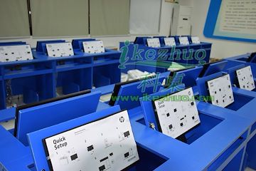 东莞学校翻转电脑桌 学生机房桌 计算机教室桌